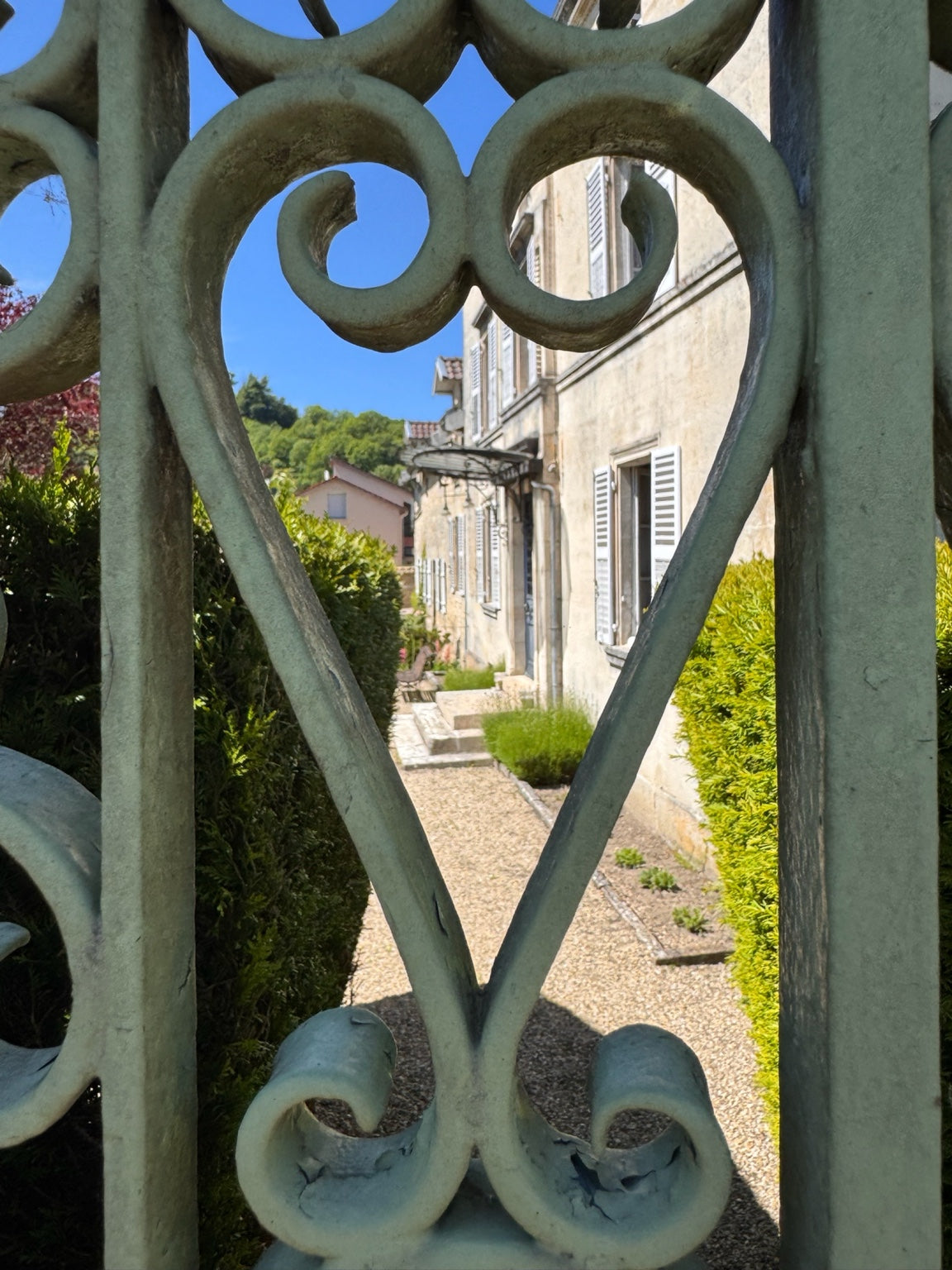 Wrought iron door canopy