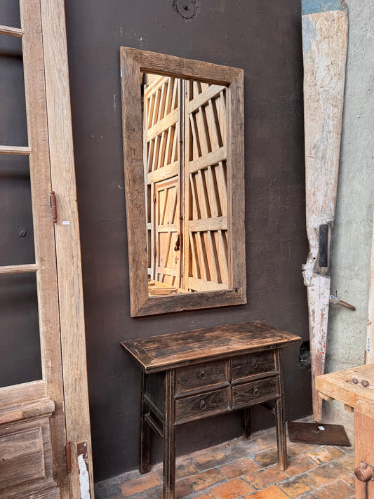Miroir chêne ancien (84 x 158 cm)