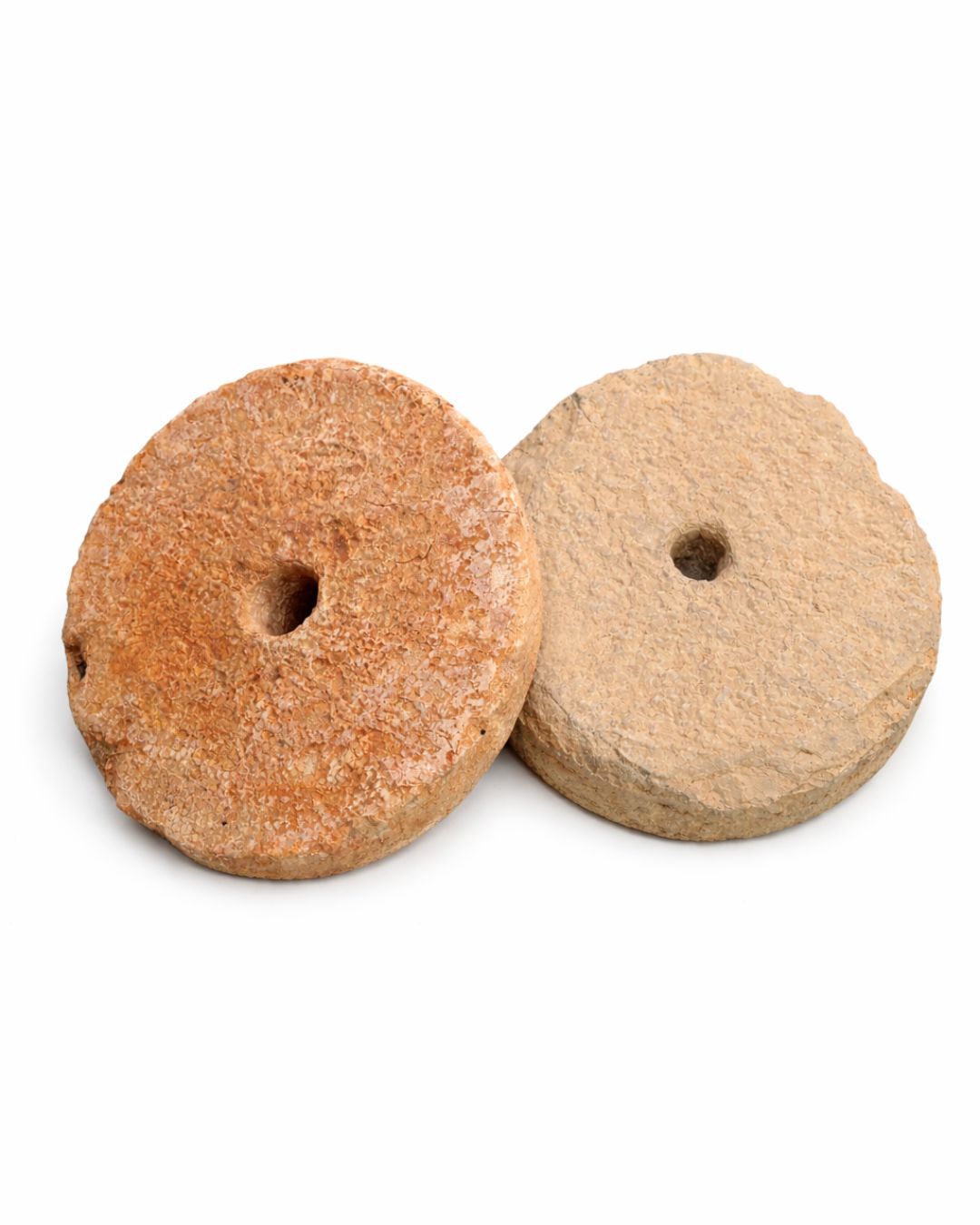 Rustic millstones (diameter +/- 33 cm)