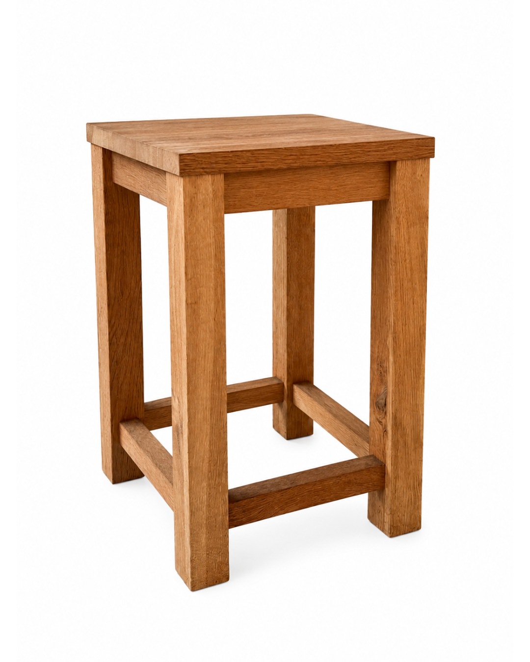 Eiken bijzettafeltje (41 x 41 x 65 cm)