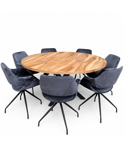 Table en noyer (dia: 160 cm)