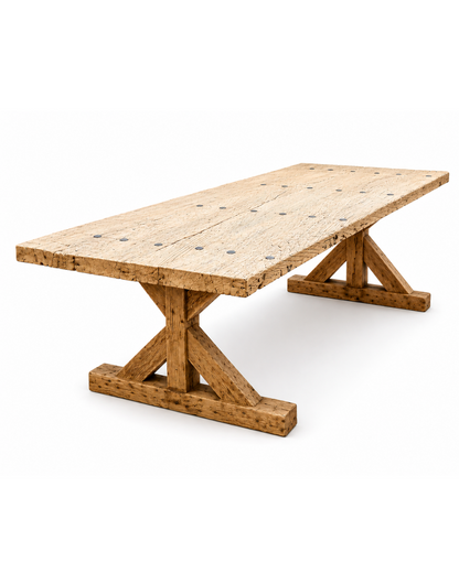 Table en orme ancien (97 x 290 cm)