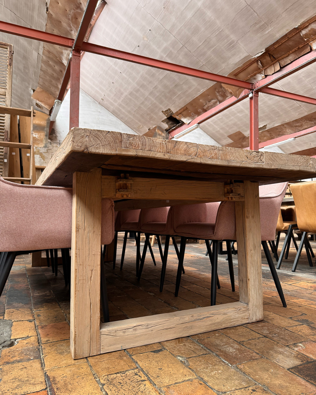 Table en orme ancien (110 x 320 cm)