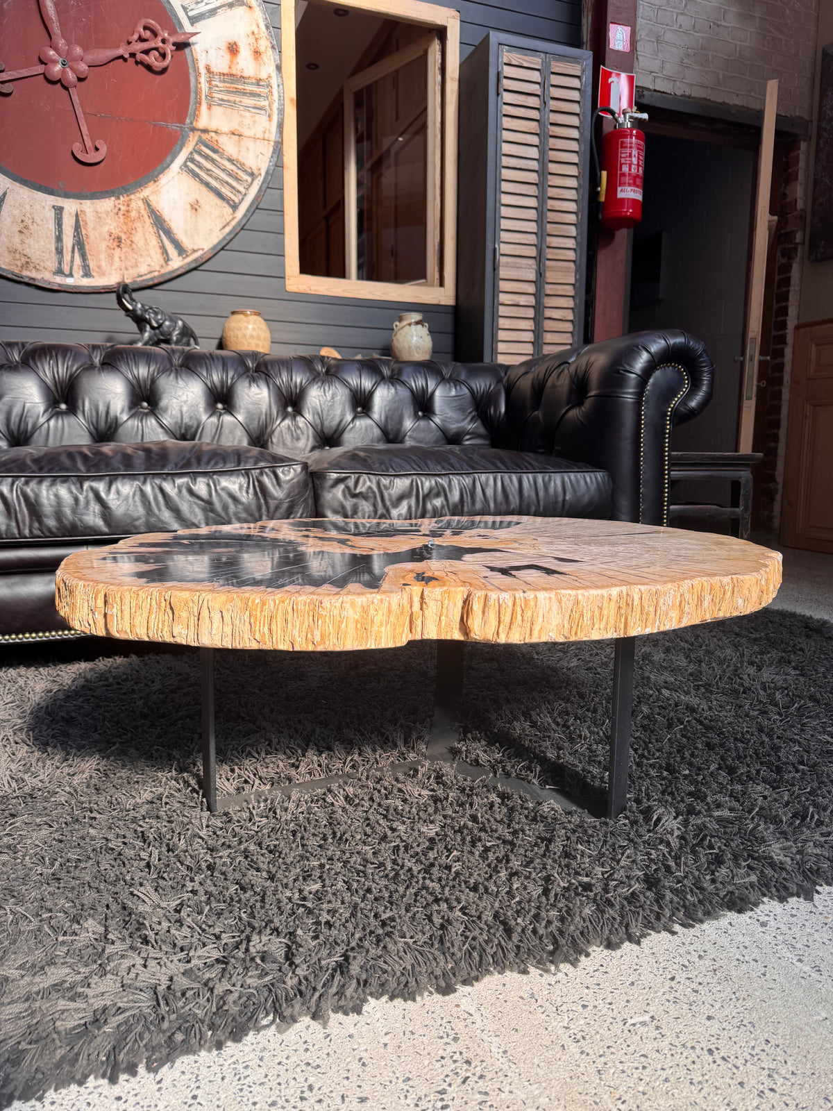 Table basse en bois pétrifié
