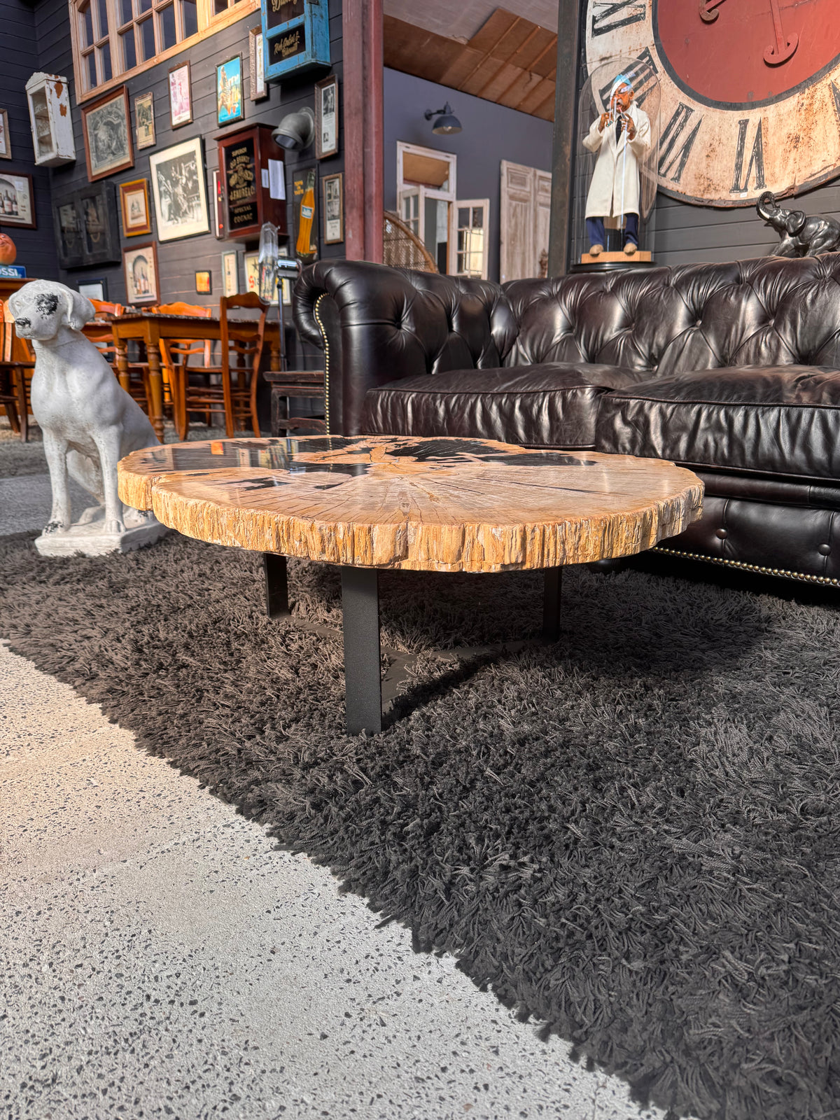 Table basse en bois pétrifié
