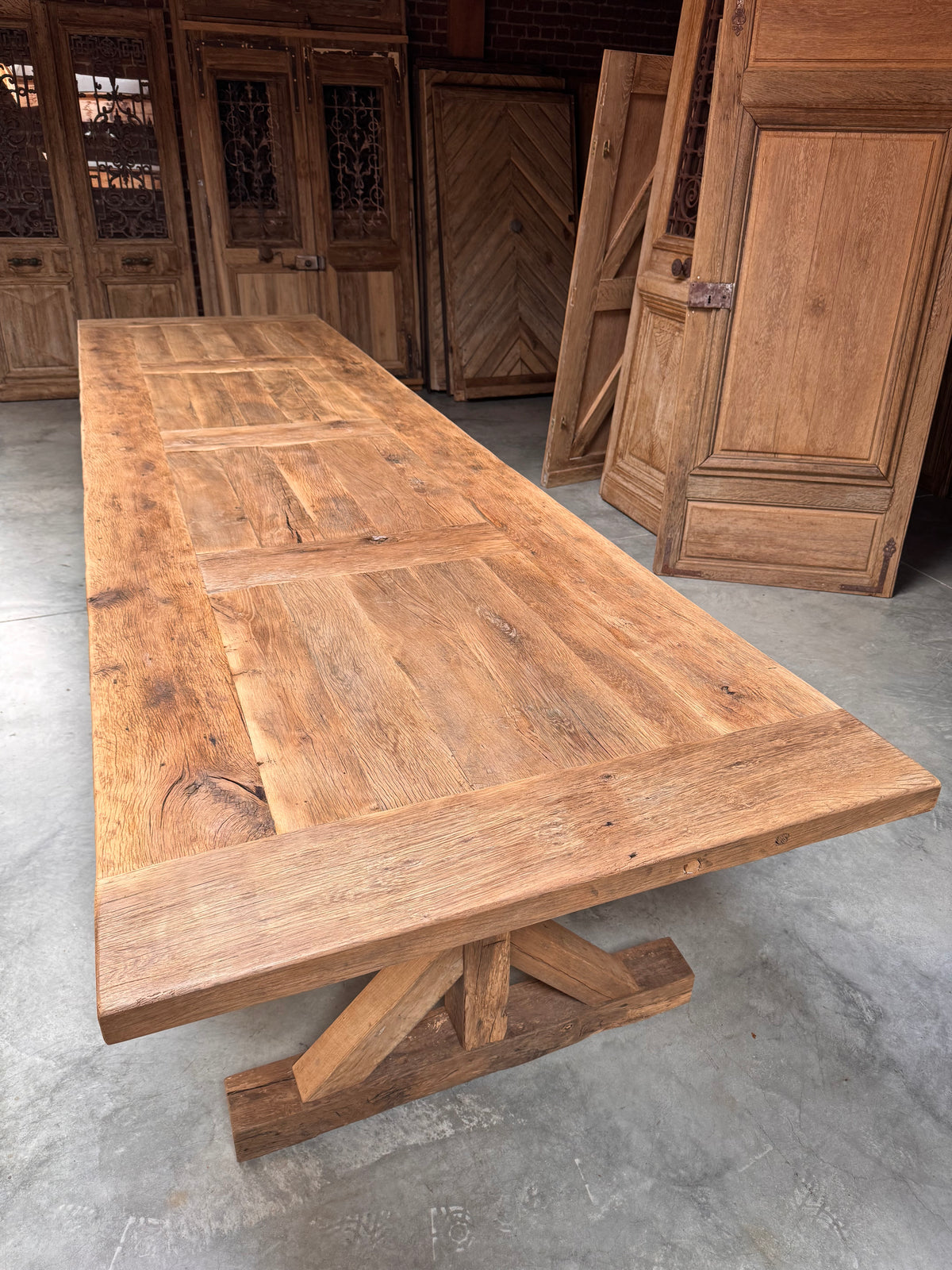 Table chêne ancien (110 x 400 cm)