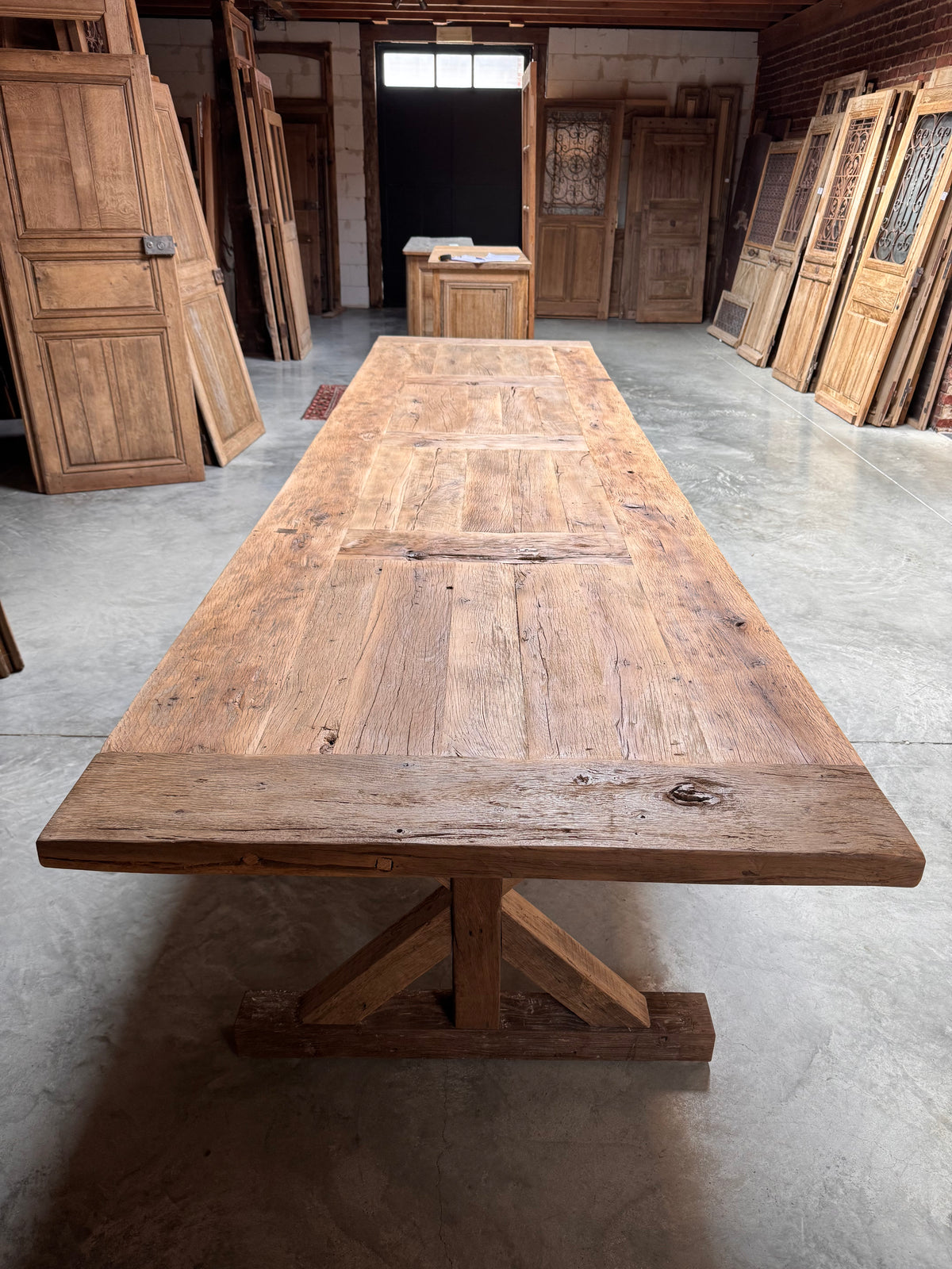 Table chêne ancien (110 x 400 cm)