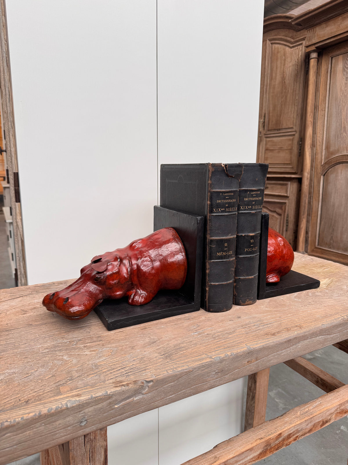 Serre-livres hippopotame