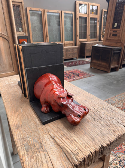 Serre-livres hippopotame