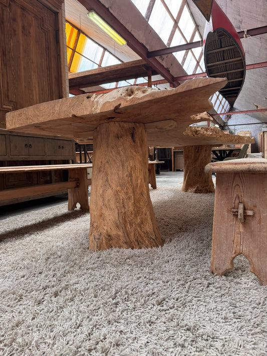 Table en bois de litchi (130 x 325 cm)