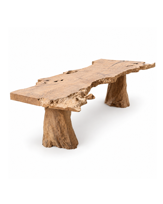 Table en bois de litchi (130 x 325 cm)