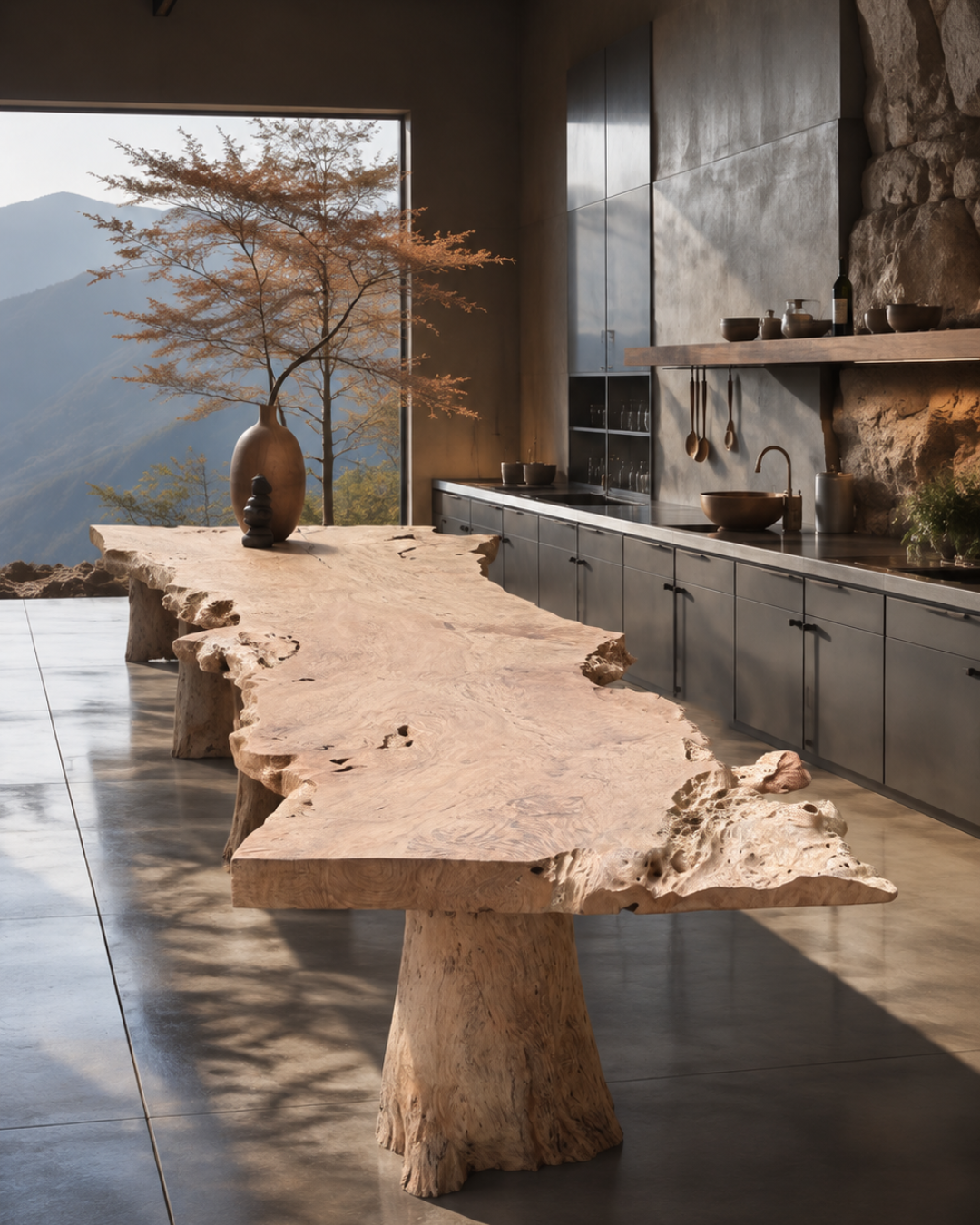 Table lychee wood (130 x 325 cm)