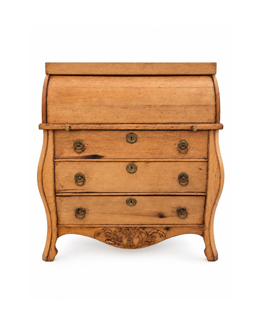 Antique secretary desk made from solid Dutch oak - 19th century