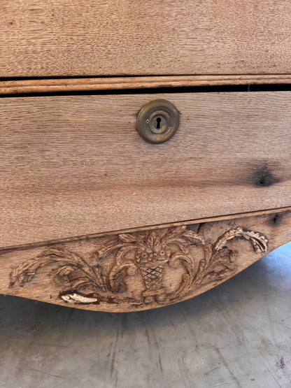 Antique secretary desk made from solid Dutch oak - 19th century