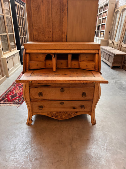 Antique secretary desk made from solid Dutch oak - 19th century