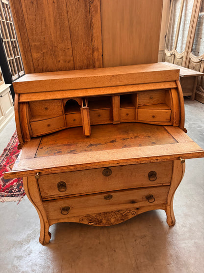 Antique secretary desk made from solid Dutch oak - 19th century