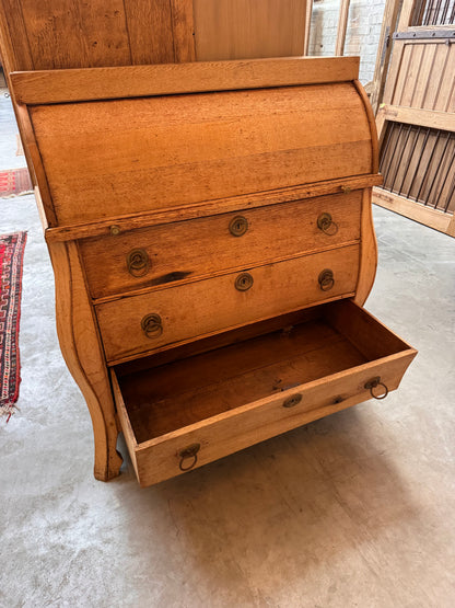 Antique secretary desk made from solid Dutch oak - 19th century