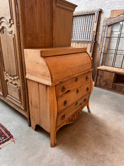 Antique secretary desk made from solid Dutch oak - 19th century