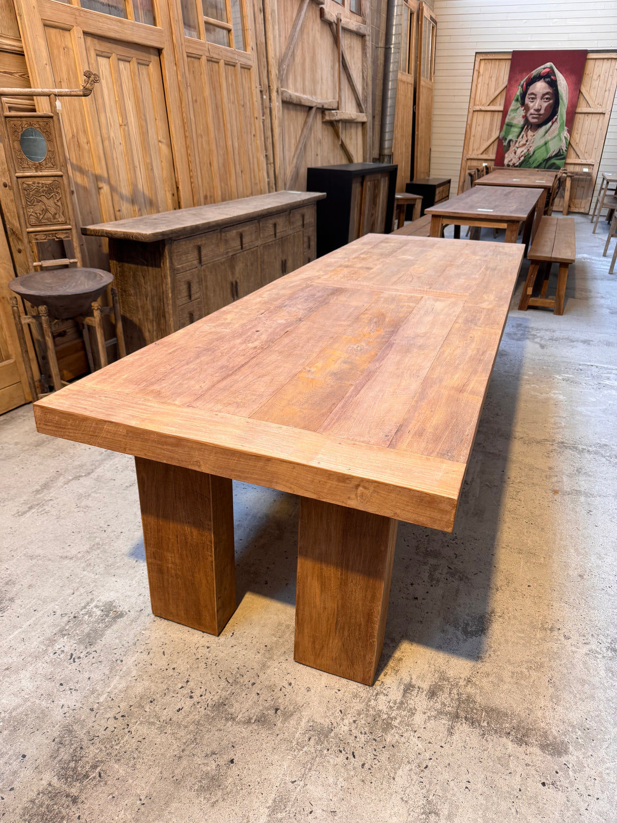 Table en teck (100 x 300 cm)
