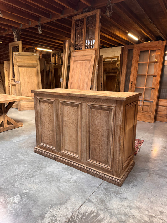 Comptoir chêne ancien (64 x 152 x 104 cm)