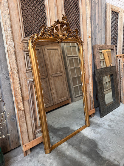 Miroir ancien doré (96 x 180 cm)